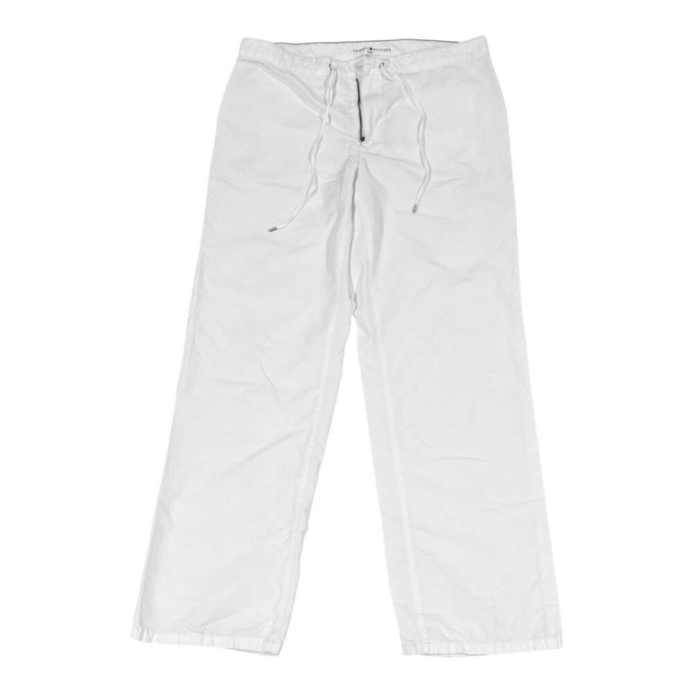 Vintage Tommy Hilfiger Jeans White Cotton Nylon Parachute Pants Size 8